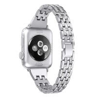 Secbolt Bling Bands Compatible Apple Watch Band 38mm 40mm iWatch Series 3, Series 2, Series 1, Diamond Rhinestone Metal Jewelry Wristband Strap, Silver