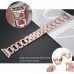 Secbolt Bling Band Compatible Apple Watch Band 38mm 40mm iWatch Series 5, Series 4, Series 3, Series 2, Series 1, Diamond Rhinestone Stainless Steel Wristband Strap, Rose Gold