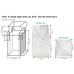 Secbolt FIBC Bulk Bag, 1 One Ton Bag, 35"L x 35"W x 43"H, 2200lbs SWL, Duffle Top Flat Bottom, Woven Polypropylene Bags