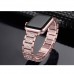 Secbolt Bling Bands Compatible Apple Watch Band 38mm 40mm Metal Replacement Wristband Compatible Iwatch Series 4 3 2 1, Rose Gold